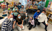 A group photo of the grade 5/6’s fundraising for Hats On To Equality.    Sacred Heart School / Submitted Photo