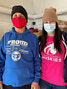 Sioux Mountain Public School staff members ‘Uncle’ Nick Kowalow (left) and Sharon Dumonski (right) mark Pink Shirt Day at SMPS.    Sioux Mountain Public School / Submitted Photo