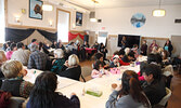 From left: Sioux Lookout Mayor Doug Lawrance and Lac Seul First Nation Chief Clifford Bull jointly accept the Mary Carpenter – People Making Changes Award  from Sioux Lookout Anti-Racism Committee (SLARC) former president Yolaine Kirlew, former SLARC trea