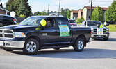 Led by their Sioux Lookout Fire Department escort, staff from Sioux North High School travelled around town celebrating and congratulating this year’s graduates. - Jesse Bonello / Bulletin Photo