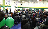 Students and staff eagerly await the official move in date announcement for their new school building. - Tim Brody / Bulletin Photo