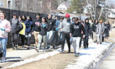 SNHS students walked for Terry Fox on April 26.    Tim Brody / Bulletin Photo