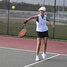 Lisa Larsh returns a volley.   Tim Brody / Bulletin Photo