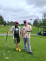 Global Charity Golf Tournament participants Greg Ward (left) and Darrel Rostek (right) at the Sioux Lookout Golf and Curling Club.      Liz Ward / Submitted Photo