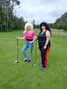 The Twisted Sisters, tournament participants Amanda Malcolm (left) and Liz Ward (right), dressed to rock the golfing event.     Greg Ward / Submitted Photo