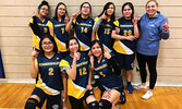 Pelican Falls First Nations High School’s junior girls’ volleyball team. - PFFNHS / Submitted Photo