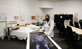 Nicole Robertson demonstrates the functions of the Anatomage Table at the simulation lab. - Amanda Caron, Seven Generations Education Institute  / Submitted Photo 