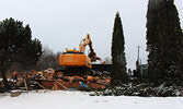 The former museum building being torn down. Photo taken on Nov. 25.  - Sharon Yule / Submitted Photo