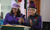 Skip to Equip Classic Committee members Natalie Popovic (left) and Muriel Anderson pay tribute to past event participants Gwenda Wilson and Cherie Coulombe who passed away in the last year.    Tim Brody / Bulletin Photo  