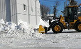 Snow piled up quickly in Sioux Lookout, prompting many clearing efforts around town. - Jesse Bonello / Bulletin Photo