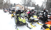 Last years’ Snowarama participants preparing to hit the trails. - Bulletin File Photo
