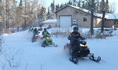 Snowarama participants head out on their fundraising ride, which raised $12,266 this year.   Tim Brody / Bulletin Photo
