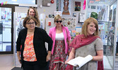 Sioux Lookout Public Library Assistant Librarian Nancy McCord (foreground, right) welcomes guests to the social evening.   Tim Brody / Bulletin Photo