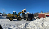 Clearing snow from parking lots and the sides of roadways was a common sight in February.     Tim Brody / Bulletin Photo