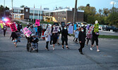 Approximately 35 participants took part in this year’s Take Back the Night walk held last Thursday evening in Sioux Lookout.      Tim Brody / Bulletin Photos