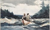 Painting by Winslow Homer, Canoe in Rapids, 1897.     Source: Wikimedia Commons.
