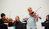 Sioux Lookout violinist Meritt Penner performed Seitz Violin Concerto alongside the Thunder Bay Symphony Youth Orchestra during their concert. - Jesse Bonello / Bulletin Photo