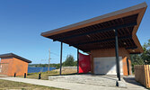 Several buildings at the Town Beach were vandalized with graffiti overnight between July 24 and July 25. Municipal staff worked diligently on the morning of July 25 to get the space cleaned up. Tim Brody / Bulletin Photo