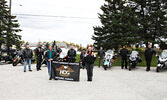 Sioux Lookout HOG Chapter members and area motorcyclists collected new, unwrapped toys and monetary donations at the Sioux Lookout Travel Information Centre on Oct. 3.  -  Tim Brody / Bulletin Photo