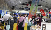 Visitors browse the Sioux Lookout Chamber of Commerce 2022 Trade Show.   Tim Brody / Bulletin Photo