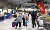 Visitors browse the Sioux Lookout Chamber of Commerce 2022 Trade Show.   Tim Brody / Bulletin Photo