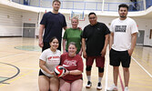 Red Menace team members, back, from left: Mike McCord, Nancy McCord, Duane Ogemah, and Keelan Meekis. Front, from left: Kyra Morriseau and Marissa Desserre.   Tim Brody / Bulletin Photo