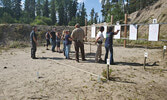 WOW participants practice with handguns at the gun range in Sioux Lookout. - Dorothy Broderick / Submitted Photo