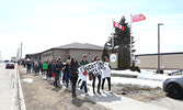 Students converge on the Municipal Office in Sioux Lookout.  - Tim Brody / Bulletin Photo