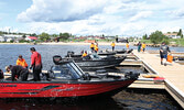 Participants in last year’s Sioux Lookout Walleye Weekend fishing tournament bring their catches to the weigh station.   Bulletin File Photo