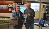 Kyle Hulsey (left) and Jeremy Bryan claimed first place, with a two day total weight of 20.98 pounds, at this year’s Walleye Weekend fishing tournament. - Jesse Bonello / Bulletin Photo