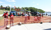 A crowd gathers at the weigh in station awaiting tournament results.   Tim Brody / Bulletin Photo
