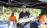 Brandon Kamm with the big fish of the day for Day 2 – 5.69 pounds.      Tim Brody / Bulletin Photo