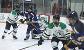 The Warriors on defence.    Tim Brody / Bulletin Photo