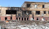 A fire at the decommissioned former Zone Hospital has left one person deceased. An investigation is underway.     Tim Brody / Bulletin Photo