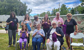 Participants in the Speed Knitting and Crochet contest tested their skills on Aug. 13 at Drayton Cash and Carry.   Dorothy Broderick / Submitted Photo